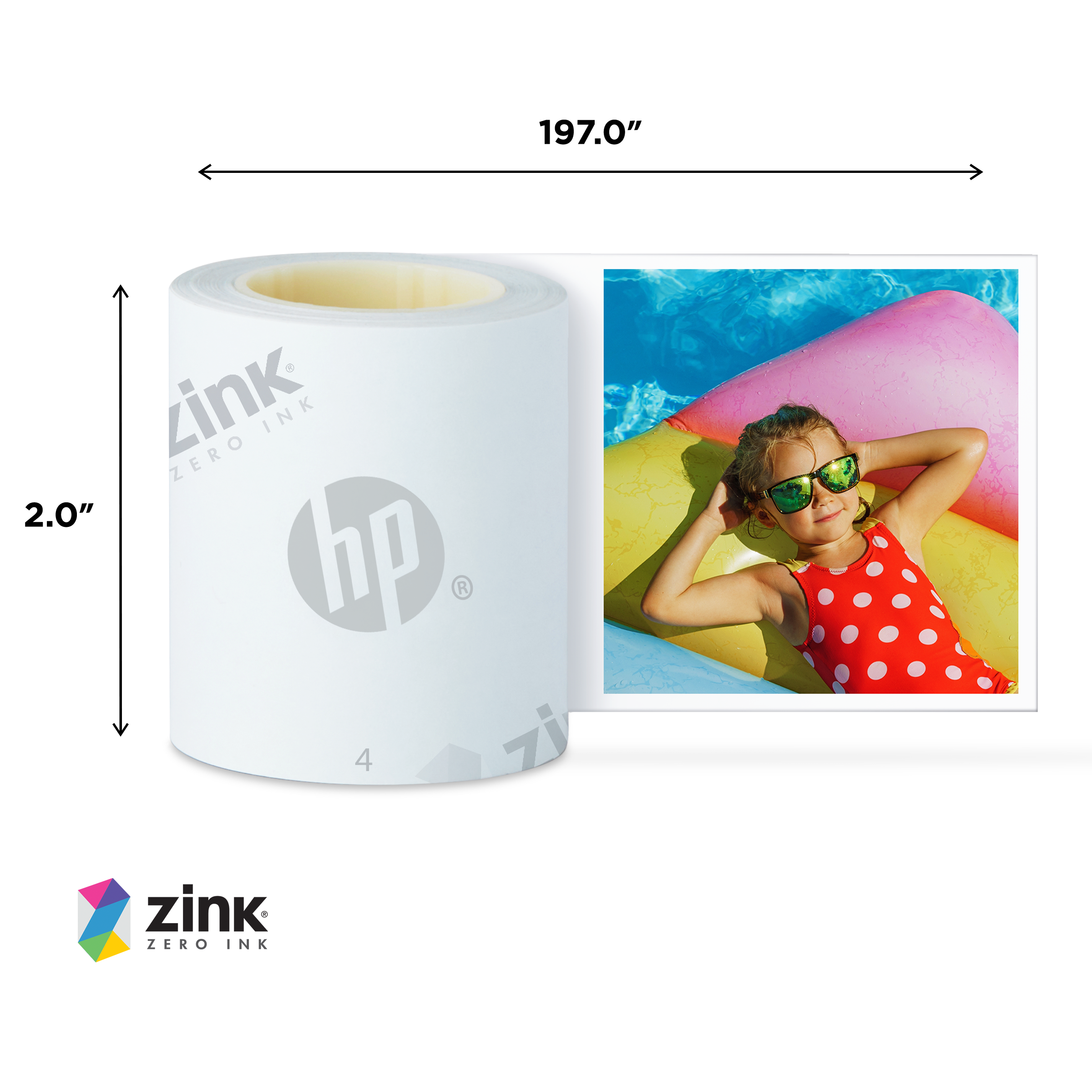 HP Sprocket Panorama 16.4’ (5 Meter) Zink Paper Roll