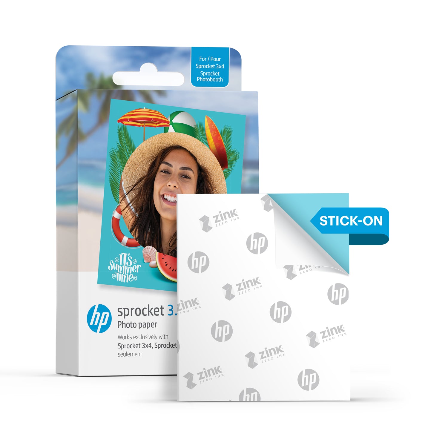 HP Sprocket 3.5 x 4.25” Zink Sticky-backed Photo Paper (20 Pack) Compatible with HP Sprocket 3x4 Photobooth and Photo Printer