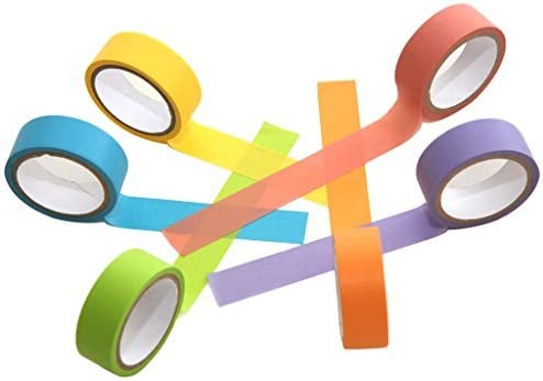 Washi Tape Set with Full Rainbow Of Pastel Colors