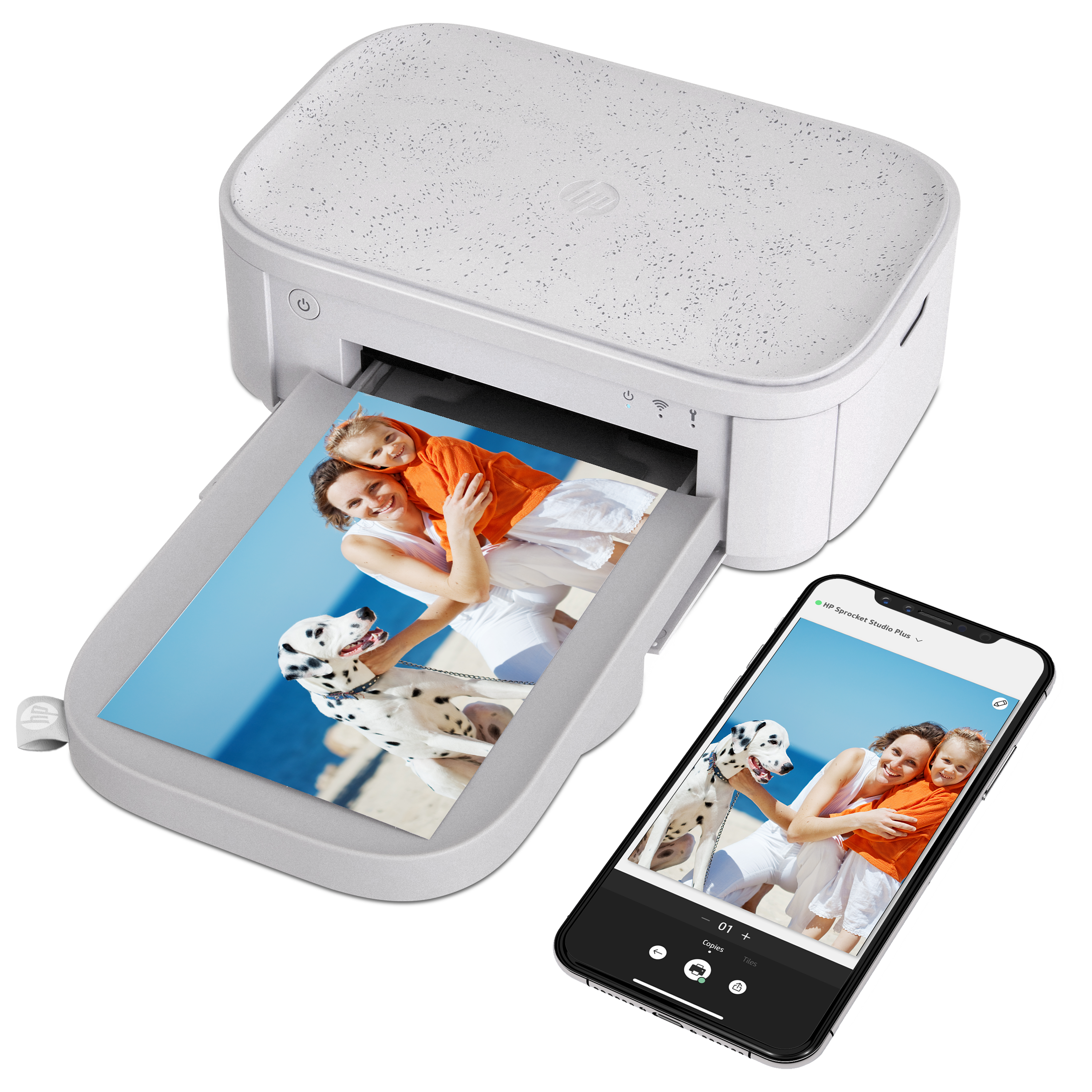 HP Sprocket Studio Plus Printer – Wirelessly Print Out Sticky-Backed 4