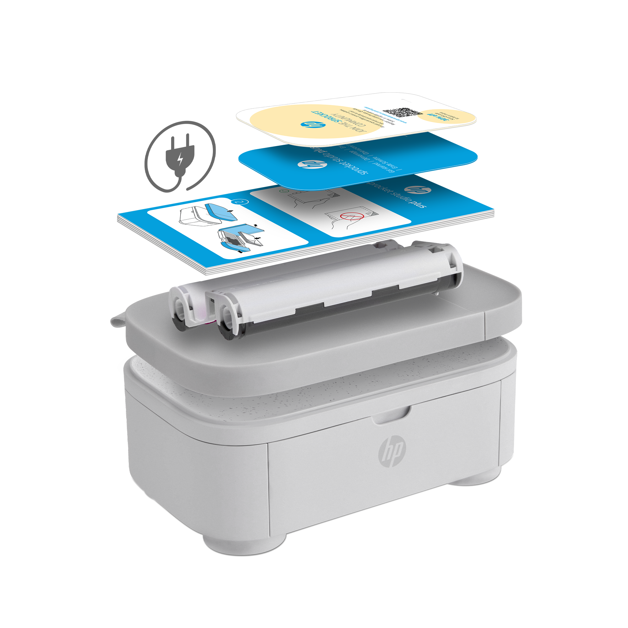 HP Sprocket Studio Plus Printer – Wirelessly Print Out Sticky-Backed 4