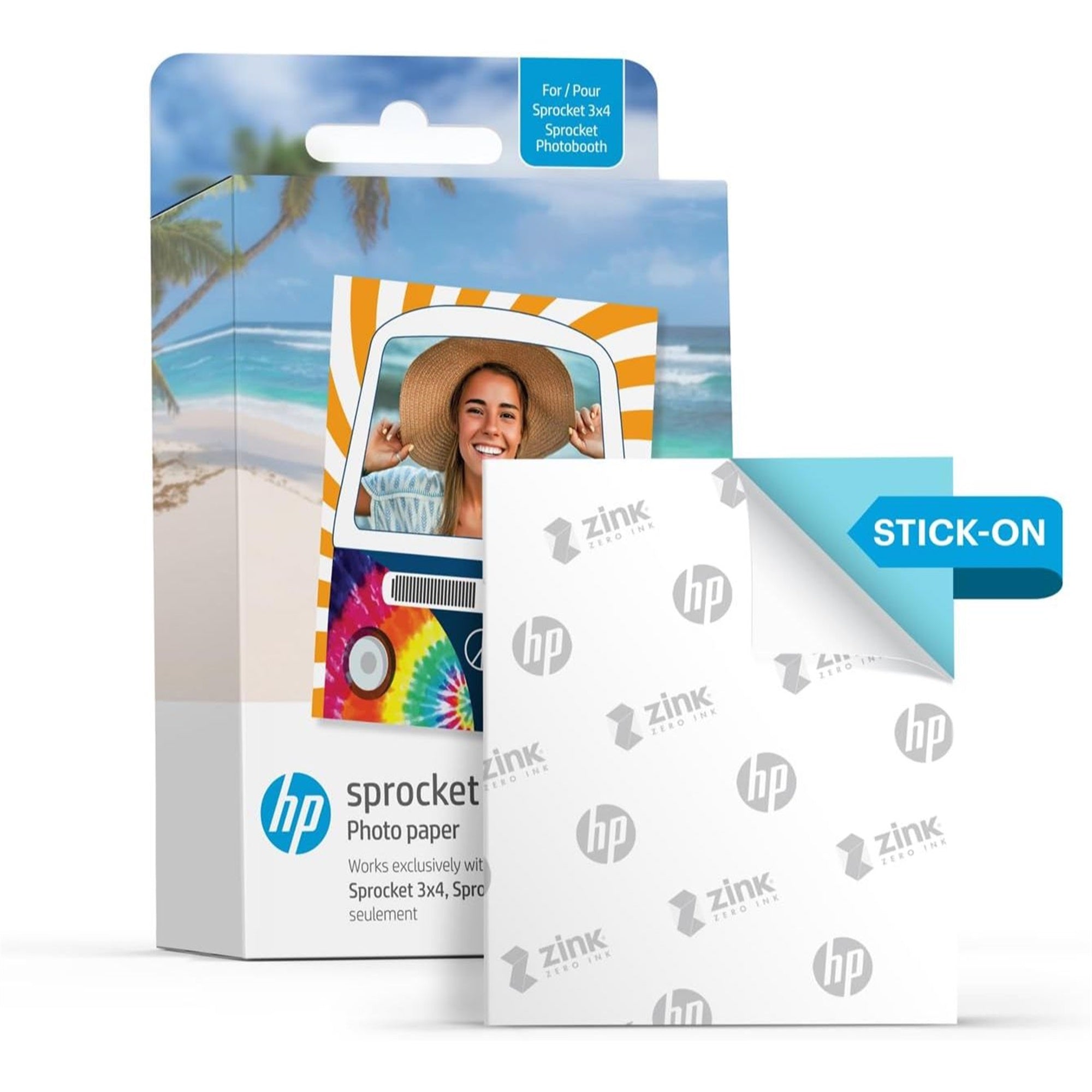 HP Sprocket Photobooth 3x4 Photo Printer (Pink) Bundle with Zink Paper (100 Sheets) & Carrying Case