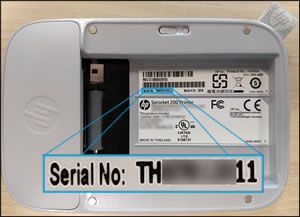 Locating the serial number